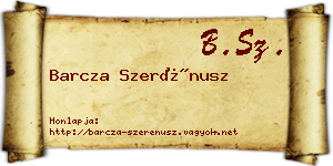 Barcza Szerénusz névjegykártya